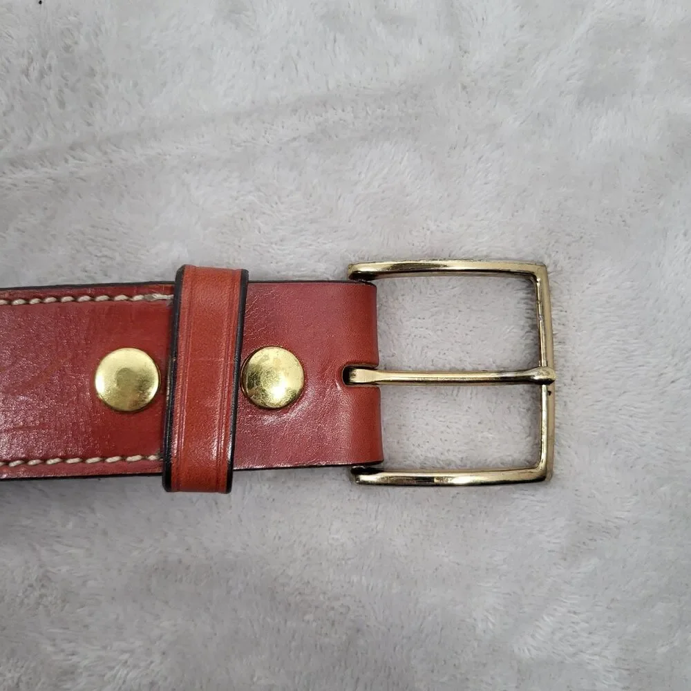 DeSantis Plain Lined Leather Holster Belt Mens Size 40 Brown B12 Series USA